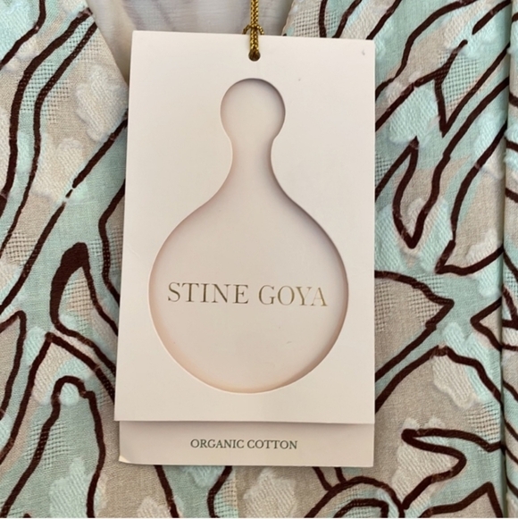 Stine Goya Claudia Jacquard Zebra Mini Dress | Green White | Size S | NWT - Picture 2 of 10